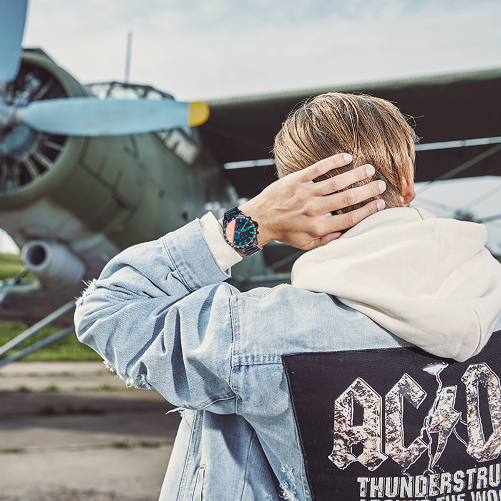 Bestdon Automatic Mechanical Movement Stainless Steel Watchband Watch Men"s Watches Black Dial