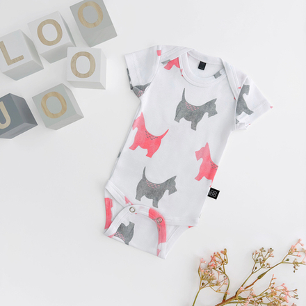 Боди с коротким рукавом LooJoo Собачки