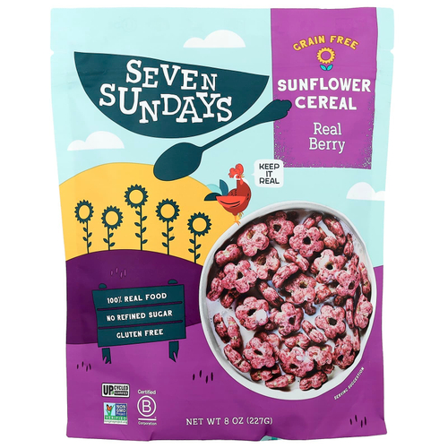 Seven Sundays, Подсолнечные хлопья, настоящие ягоды, 227 г (8 унций)