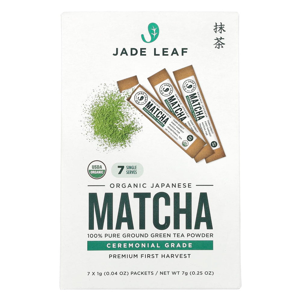 Jade Leaf Matcha, Органический японский матча, 7 пакетиков по 1 г (0,04 унции)