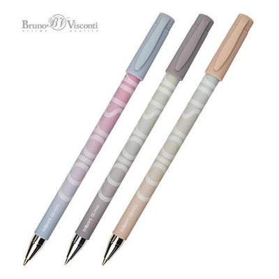 Ручка шарик. 0,5мм. синяя "ColorSurf. Morandi" 3цв.корпуса (BrunoVisconti)