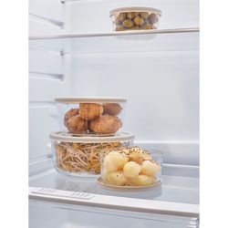 Набор контейнеров для запекания и хранения круглые с крышками, серые, 4 шт.