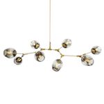 Люстра Bubble 8 gold/smoky