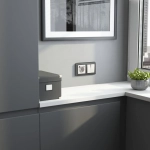 Выключатель двухклавишный с подсветкой (перламутровый рифленый) W1120113