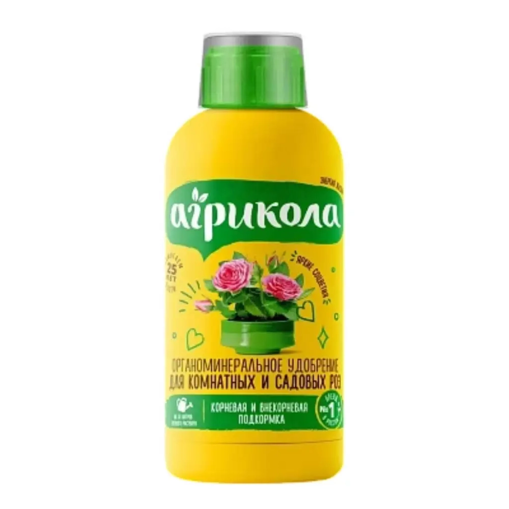 Удобрение Аква, для садовых и комнатных роз, органоминеральное, жидкость, 250 мл, Агрикола