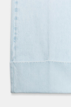 ZARA ДЖИНСЫ Z1975 STRAIGHT С НИЗКОЙ ПОСАДКОЙ И ОТВОРОТАМИ, ГОЛУБОЙ