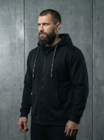 Толстовка с капюшоном и карманом на молнии мужская LEGENDA Urban черная