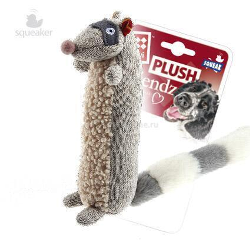 75310 Игрушка для собак Енот с пищалкой 17см, серия PLUSH FRIENDZ