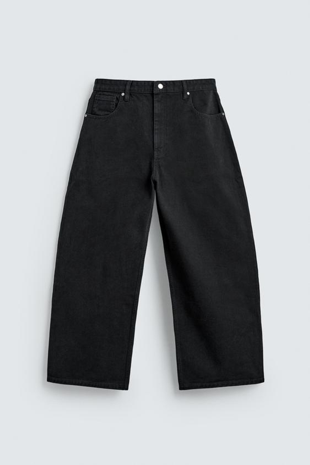 ZARA ДЖИНСЫ WIDE FIT, ЧЕРНЫЙ