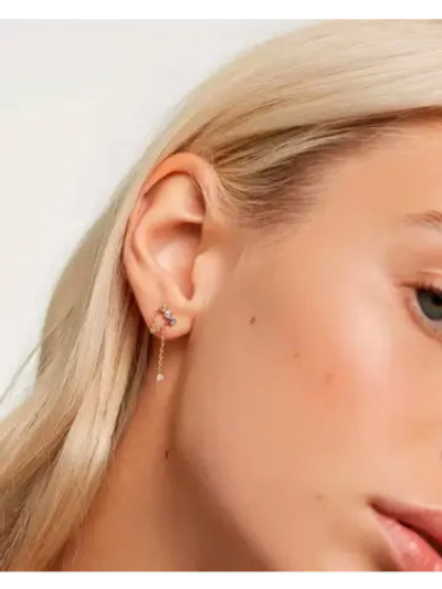 Серьги Mana серебро 925 пробы покрытое золотом