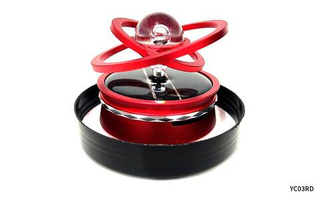 Ароматизатор-игрушка -на торпеду- ПЛАНЕТА (пластик футляр) - солн батар (гель)- YC-03RD красный A