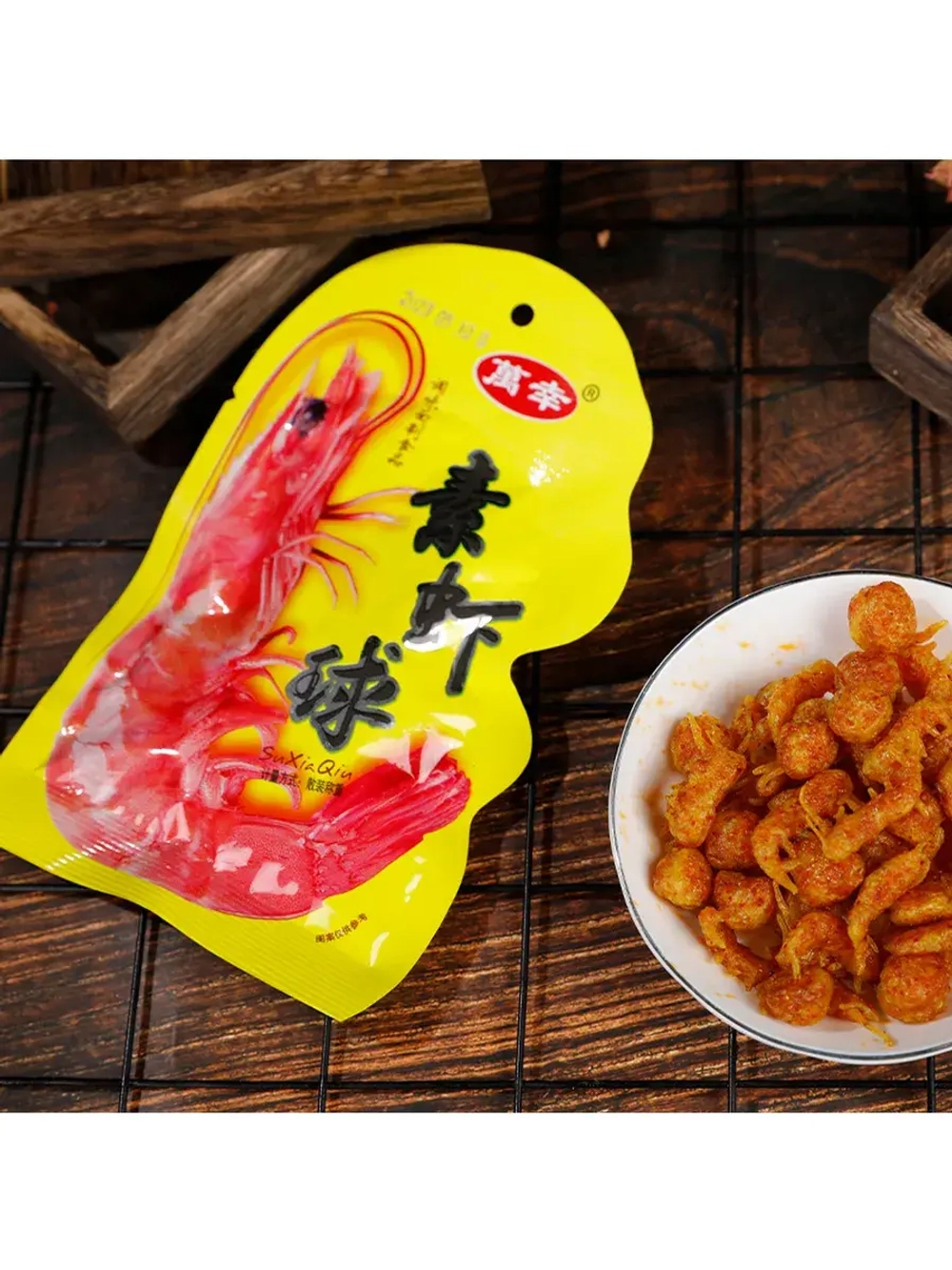 Вегетарианские снеки острые со вкусом Креветок 20 г * 30 шт