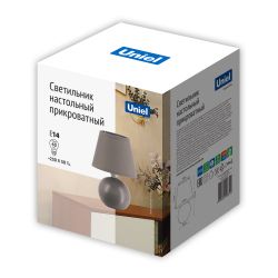 UML-B303 E14 DARK GREY Светильник настольный декоративный под лампу Е14. 40W. Механический выключатель. Темно-серый. ТМ Uniel