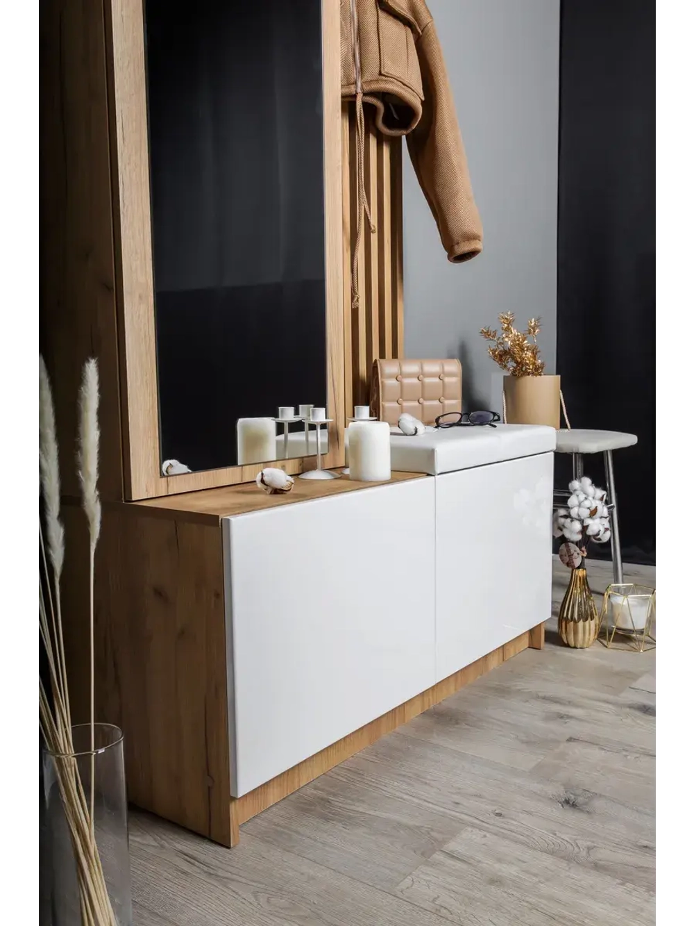 Прихожая с зеркалом комплект мебели 100х41,4х236 см