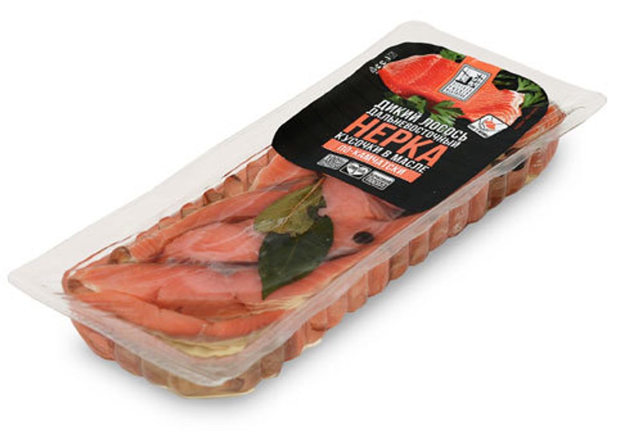 Нерка "по-камчатски" кусочки в масле, 210г