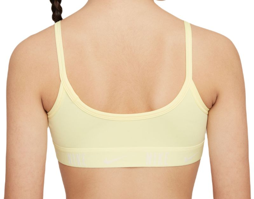 Теннисный бюстгальтер dziewczecy Nike Trophy - citron tint/citron tint/white