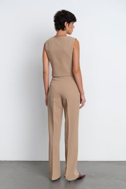 Брюки костюмные прямые цвета капучино
