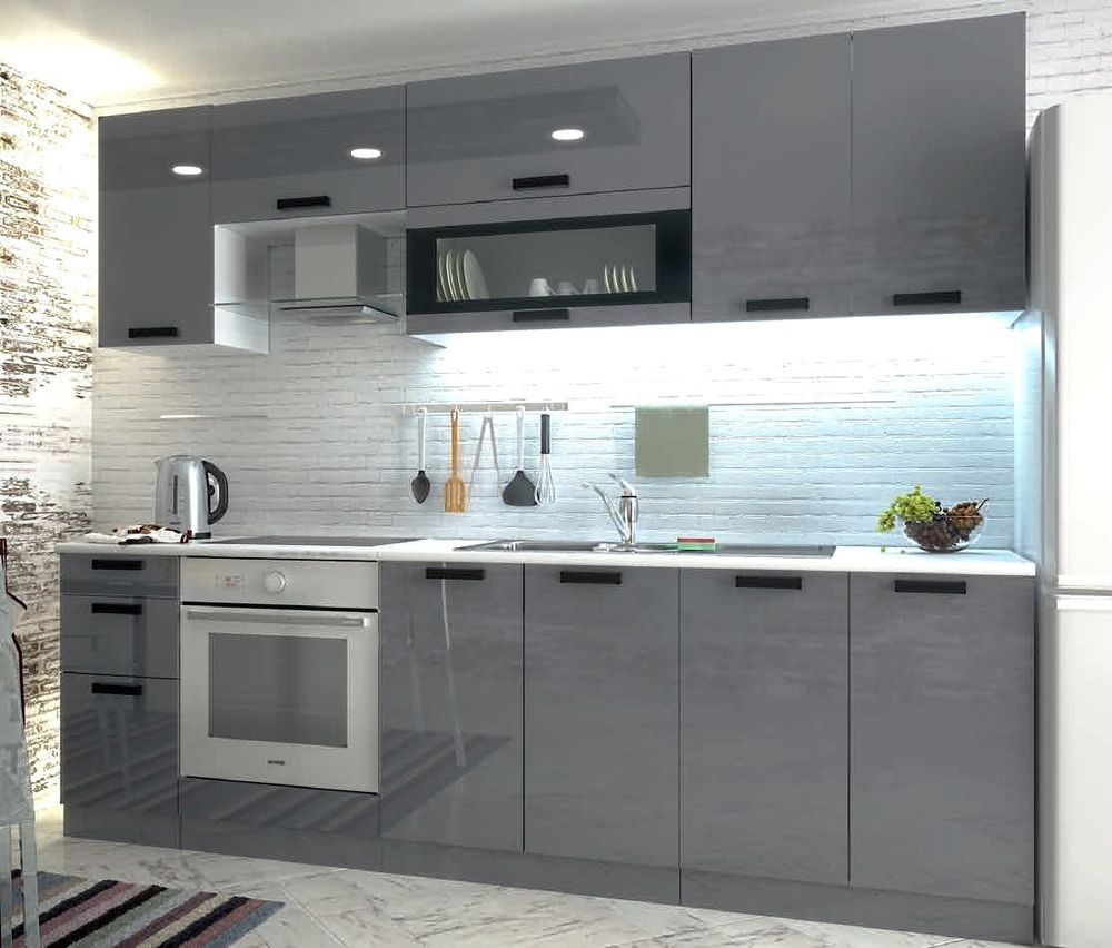 Пенал П142 Аляска Серый лед (под духовой шкаф)