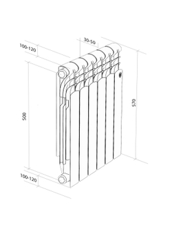 Радиатор Royal Thermo Revolution 500 2.0 - 4 секц.