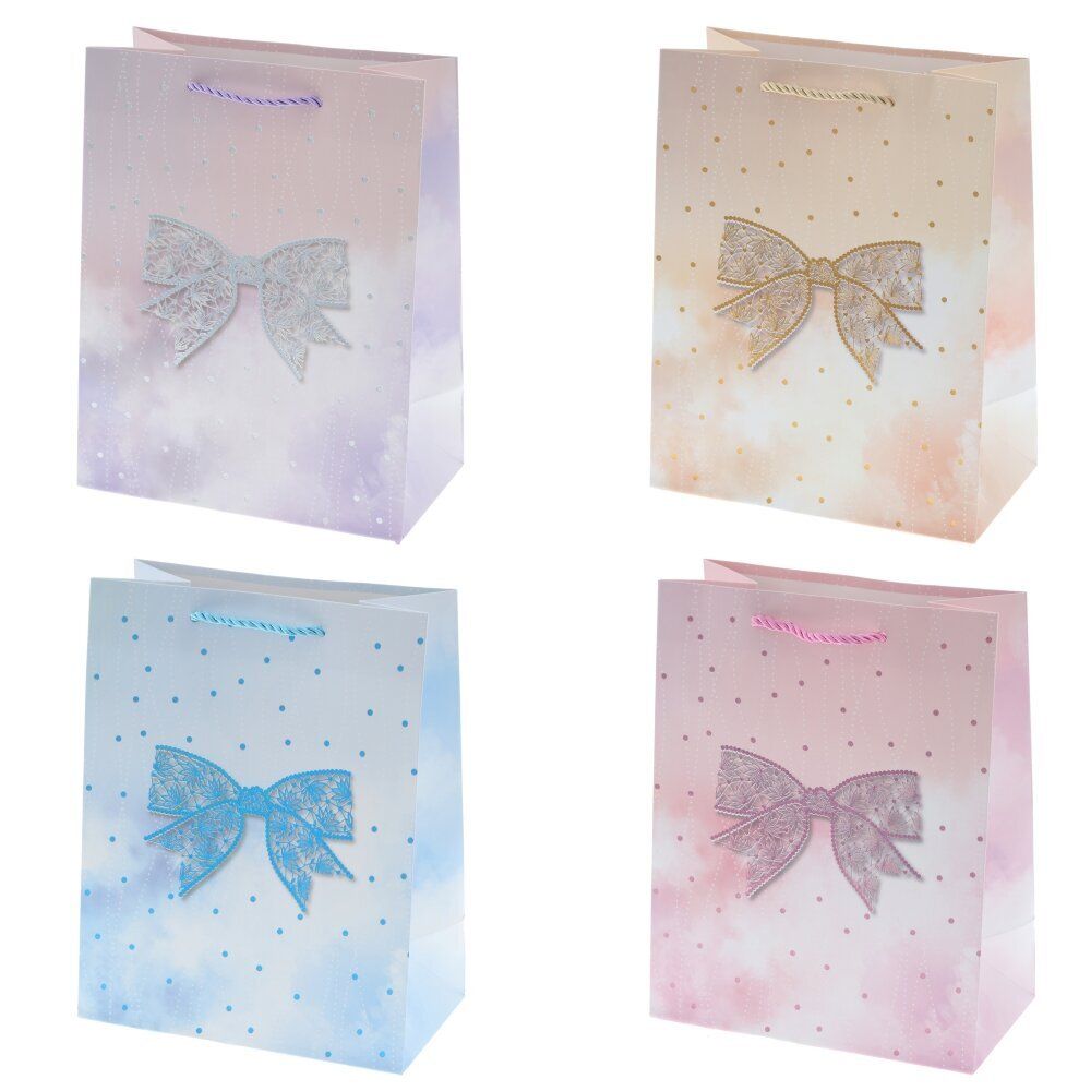 GAEM Пакет подарочный S (бумага 210г/м2, блок микс 12шт), L18 W10 H23 см, 4в.