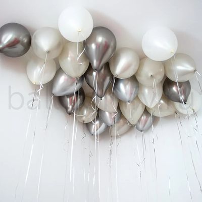 Шары россыпью "Серебряный лёд"