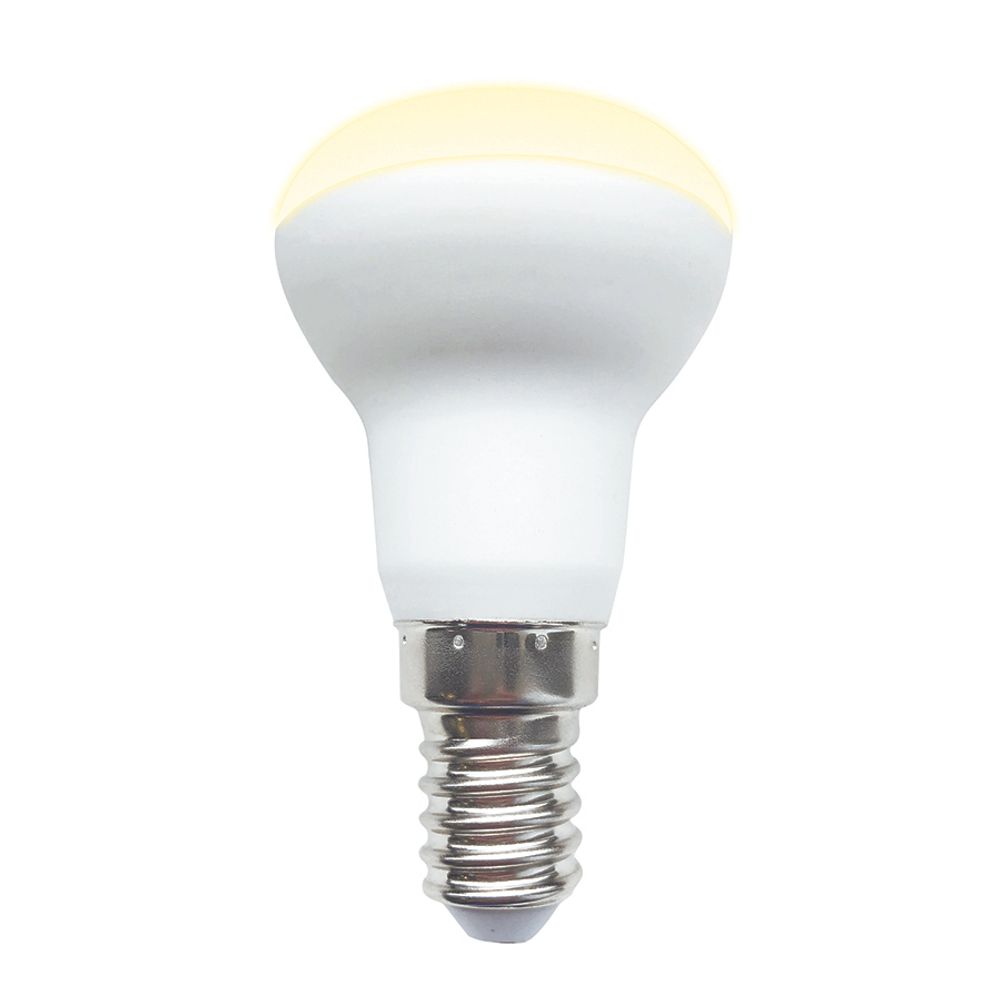 LED-R50-7W/3000K/E14/FR/SLS Лампа светодиодная. Форма «Рефлектор», матовая. Теплый белый свет (3000K). ТМ Volpe