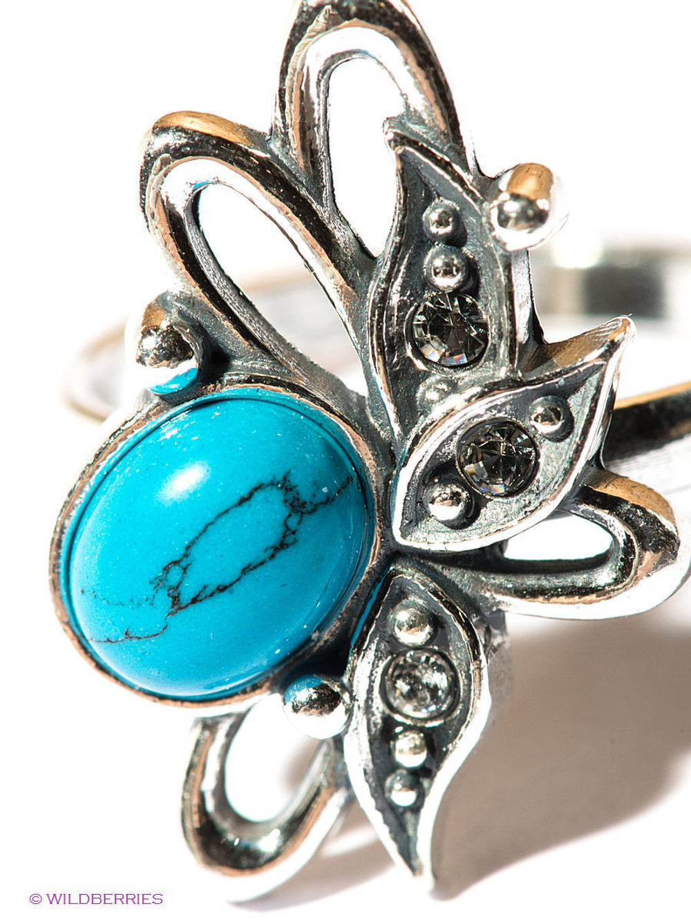 "Арагау" кольцо в серебряном покрытии из коллекции "Самоцветы" от Jenavi