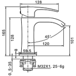 Смеситель для раковины Gappo G1007-1