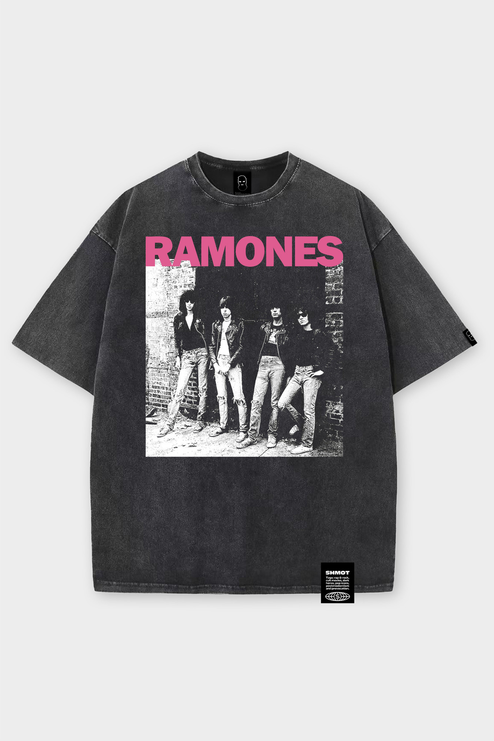 Футболка SHMOT "RAMONES" GARMENT DYE Черный
