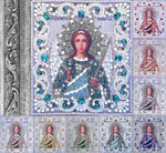 Принт-ЖС8 Ткань с нанесенной авторской схемой Ангел Хранитель