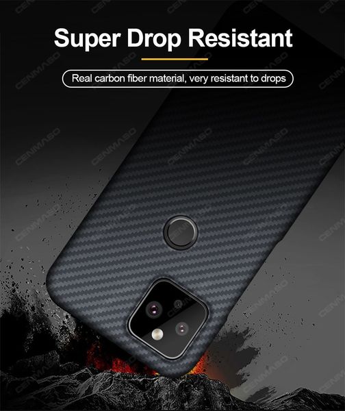 Карбоновый чехол Aioria Bulletproof Armor для Google Pixel 4a 5G 6.2" (Серый)