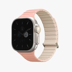 Ремень силиконовый Uniq REVIX EVO для Apple Watch 49/45/44/42MM розовый/слоновая кость (CREPE PINK/IVORY) 49MM-REVECPNKIVY