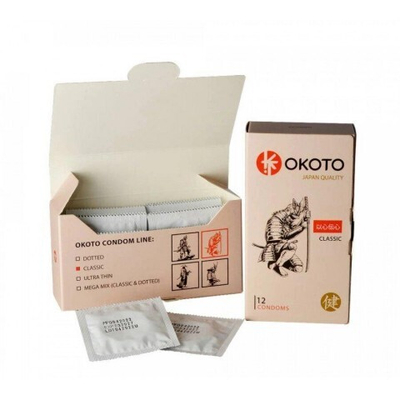 Презервативы OKOTO CLASSIC, латексные, гладкие, 12 шт