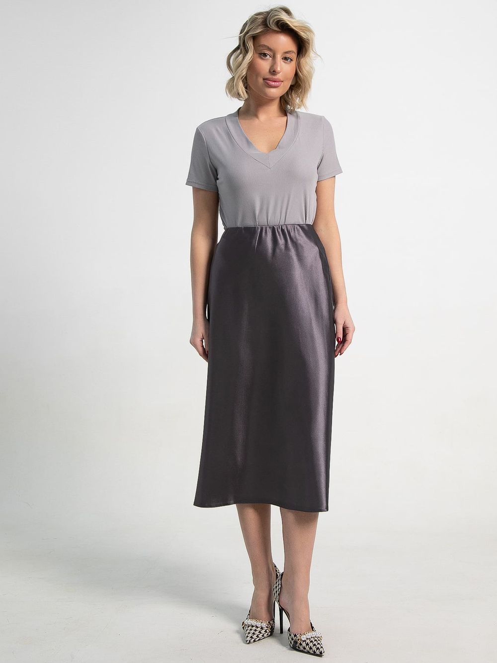 Юбка Коссаль (пыльно-графитовая) Ю15316-46М LT Collection