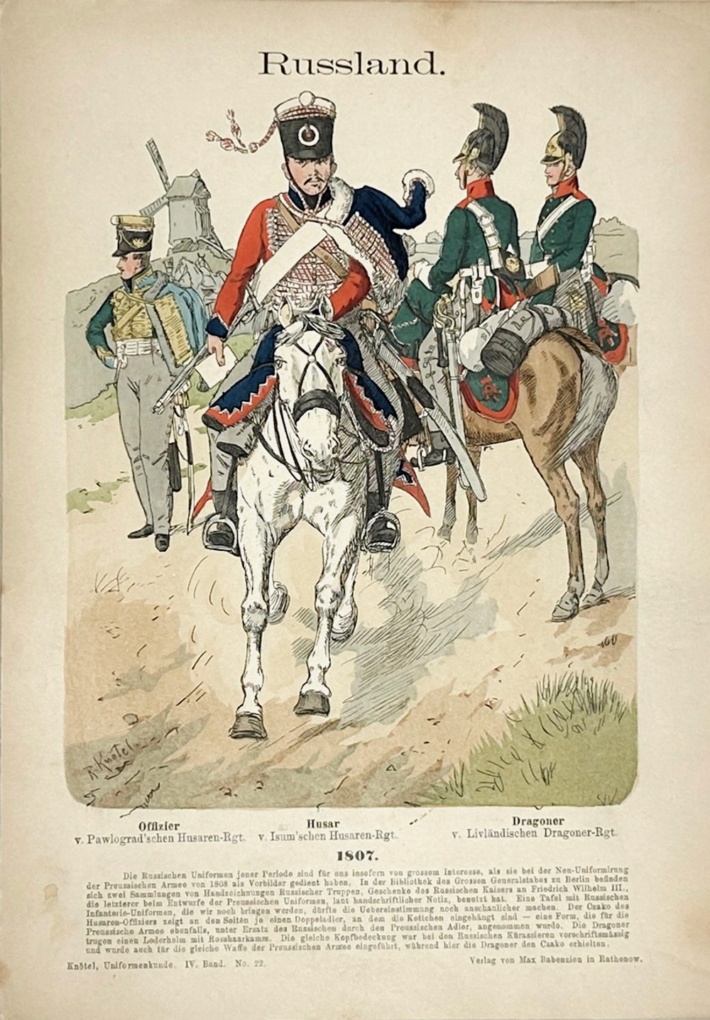 Кнетель Р. Исследование по истории военного костюма. Изображения униформ.1890