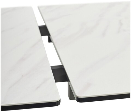 Стол М-City DISAUR Эстебио (Estebio) 160 Kl-99 Белый мрамор матовый, Итальянская керамика, темно-серый