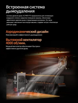 ACMER P3 48Вт лазерный гравер композитный свет диода закрыл двойную лазерную машину CNC высокоскоростной резки 400X4000mm