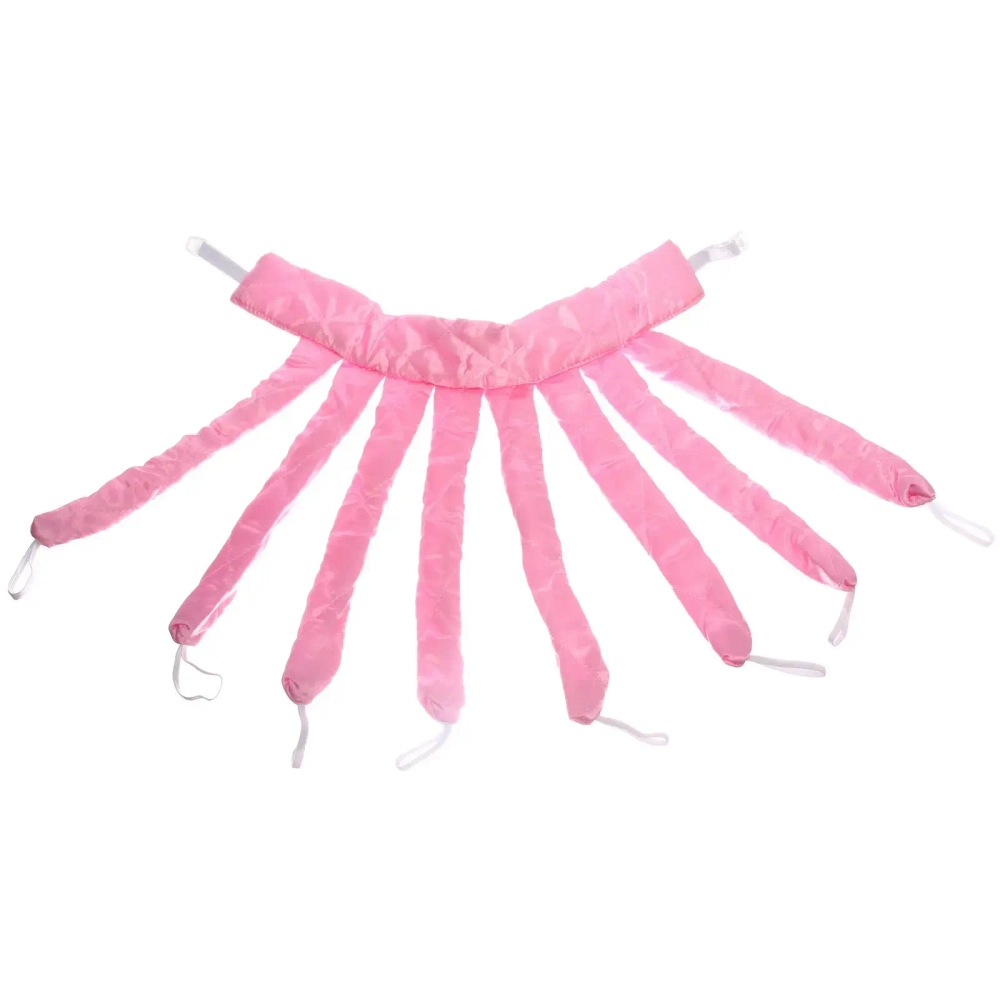 Мягкие атласные бигуди на ленте «KUDRI», цвет розовый, 53-63 на 30см