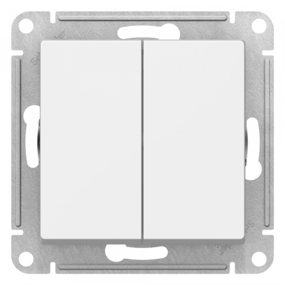ATN001317 Systeme Electric AtlasDesign Лотос Выключатель 2-клавишный с самовозвратом, сх.5, 10АХ, механизм
