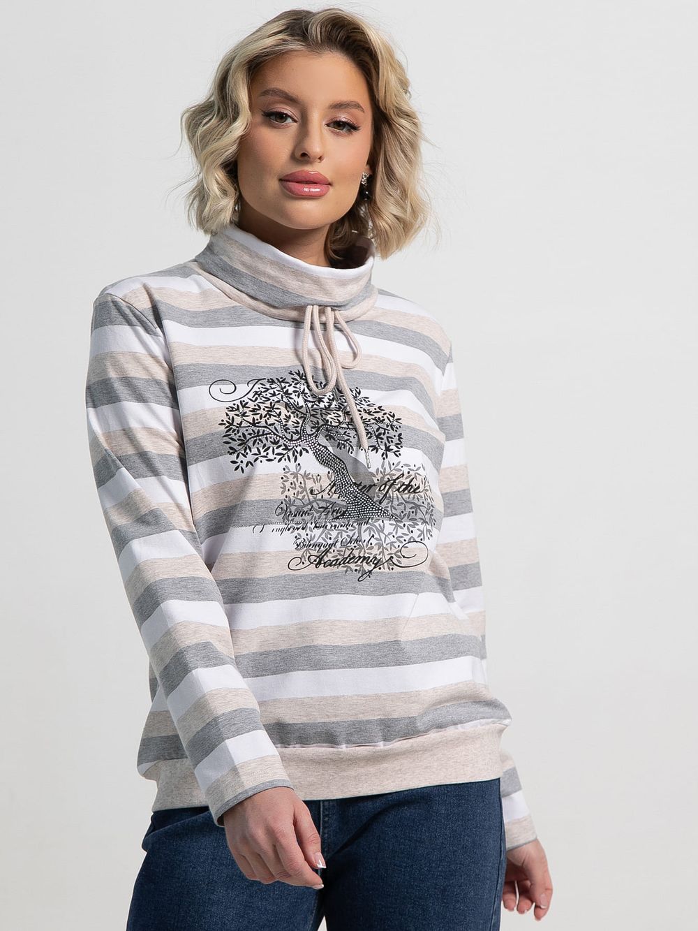 Джемпер Джонэт (бело-серая) Б15133-18М LT Collection