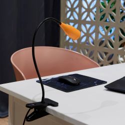 ULM-D501 4W-4000K ORANGE Светильник настольный светодиодный прищепка. Механический выключатель. Оранжевый. TM Uniel