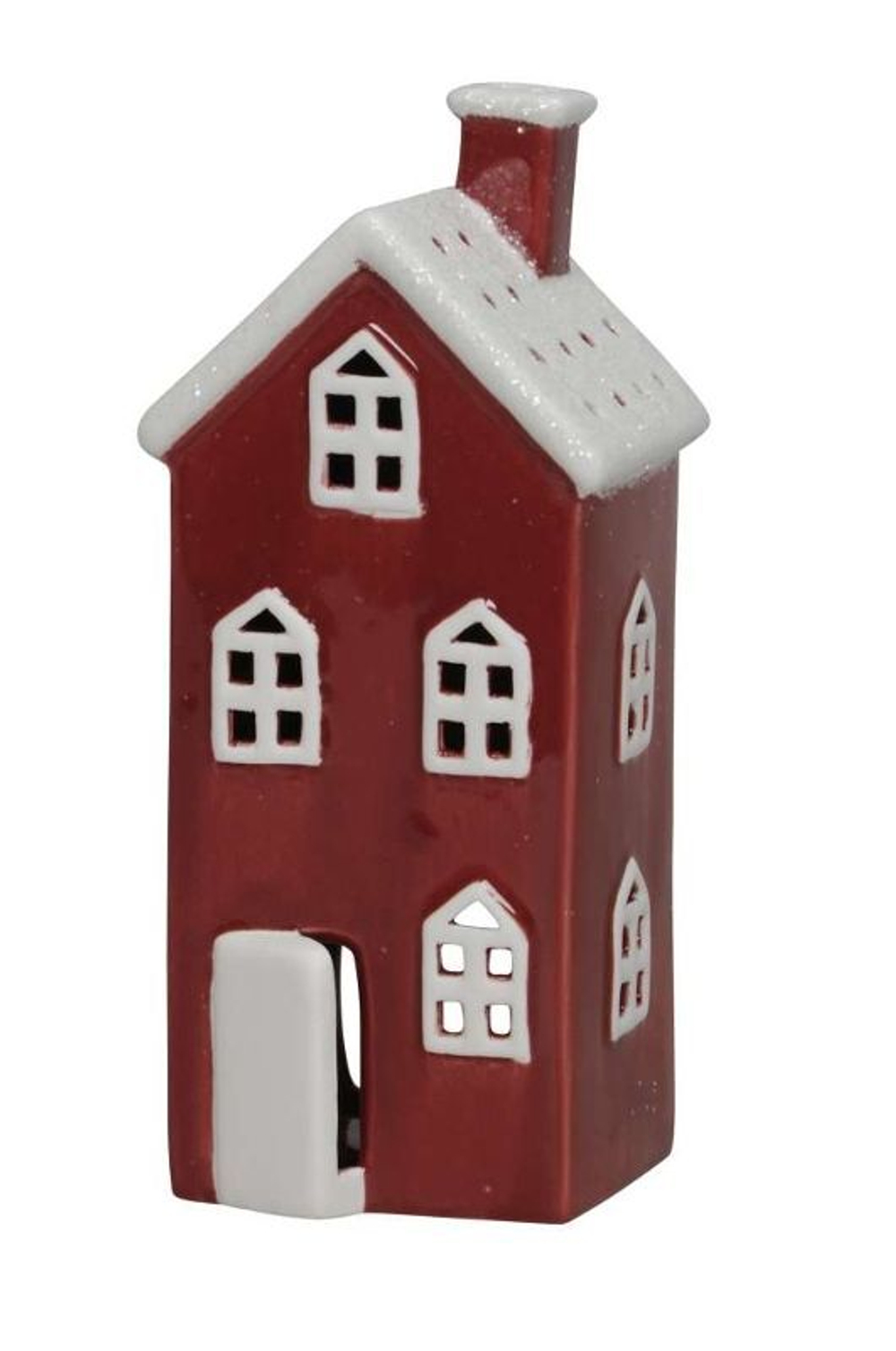 Подсвечник "Домик" красный 9,5х8х21,5см