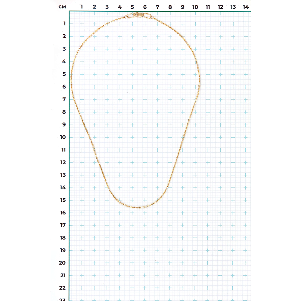 Цепь из лимонного золота (плетение якорное) Артикул: 21-0813-050-1130-17