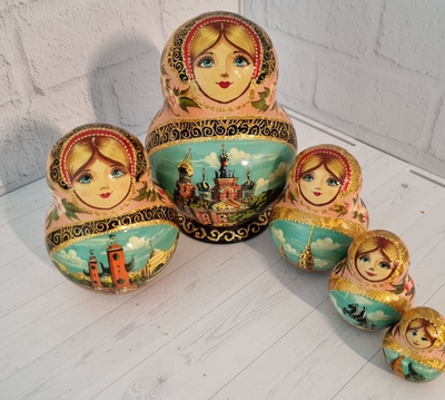 Матрешка "Санкт-Петербург" 5 мест