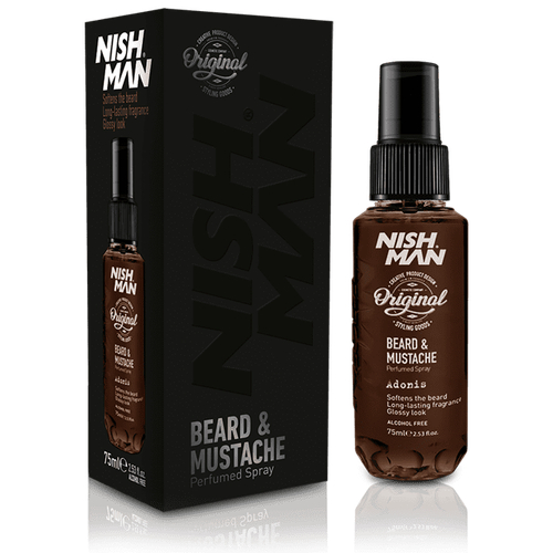 NISHMAN BEARD & MUSTACHE #1 PARFUM ADONIS Парфюм спрей для бороды 75 МЛ