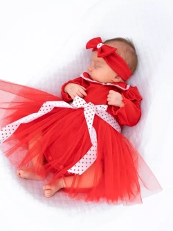 Платье-боди для новорожденной