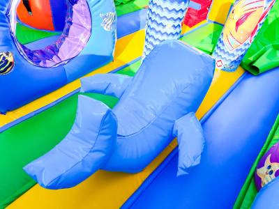 Коммерческий надувной батут с горкой «В гостях у моря 2» 9*5*5 м