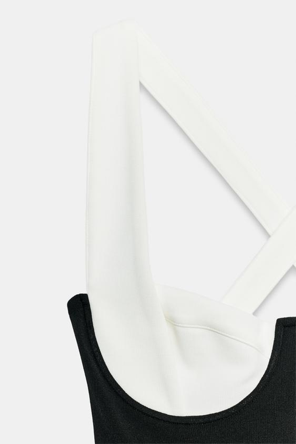 ZARA КОРОТКОЕ ПЛАТЬЕ В СКЕЙТЕРСКОМ СТИЛЕ, ЧЕРНЫЙ/БЕЛЫЙ