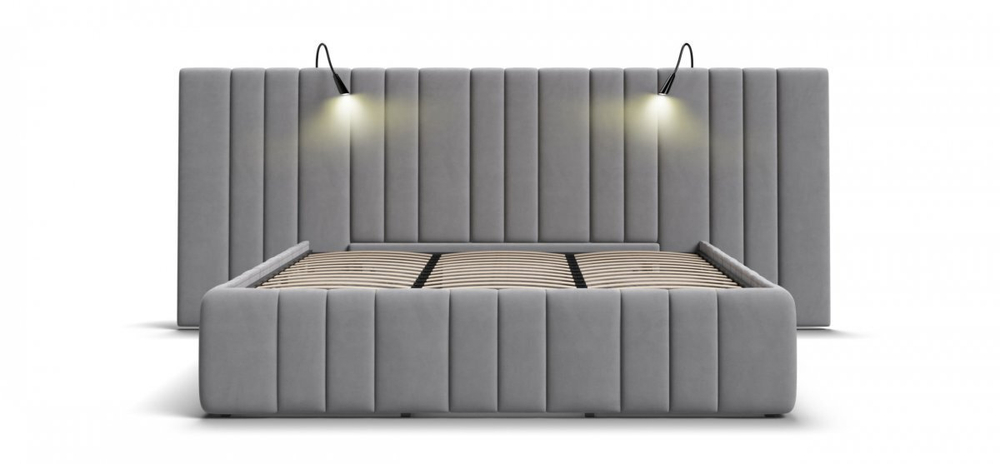 Кровать BOSS INFINITY 180*200 велюр Monolit сталь