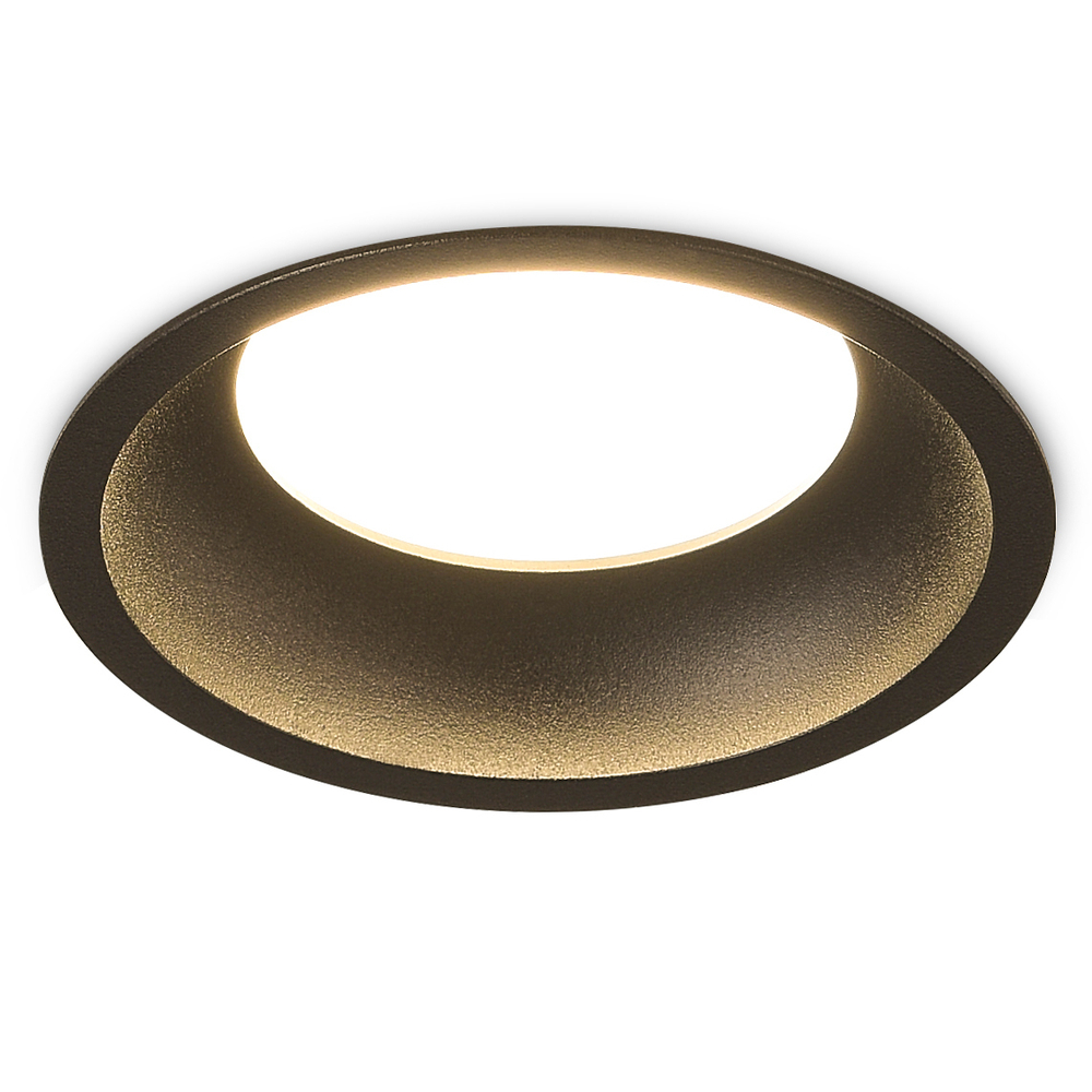 Светильник встраиваемый CRATER,  10W,  744Lm,  2700-3000-4000K,  D81, 5хH39мм,  IP44,  черный